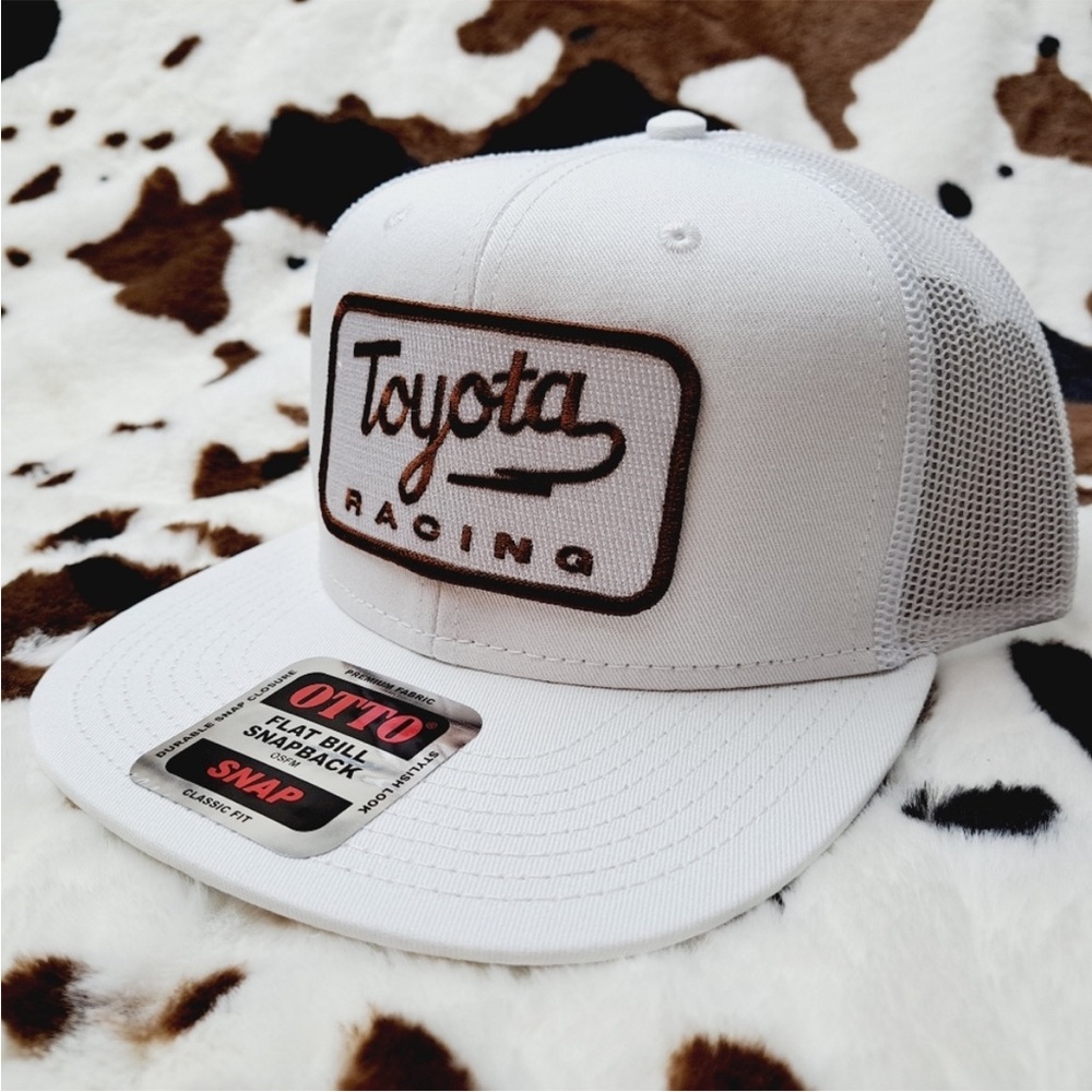 Racing Embroidered Patch Flat Bill Trucker Mesh Snapback Cap… - Picture 3 of 4